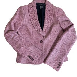Laundry By Shelli Sega 4 pink tweed blazer jacket